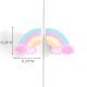 Handcrafted Acacia Wood Cloudy Rainbow Handle Pair